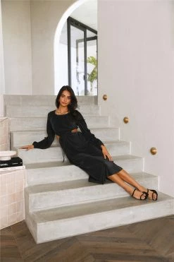 Best Pirce 🌟 Hello Molly Day 👗 Dresses Love Me Not Midi 👗 Dress Black 🛒 9 Hello Molly Day Dresses Love Me Not Midi Dress Black