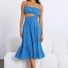 Hello Molly Get Lost In Your Eyes Midi Dress Blue Day Dresses