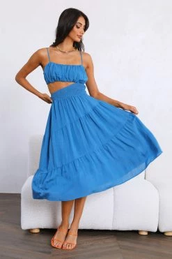 Wholesale โ๏ธ Hello Molly Get Lost In Your Eyes Midi ๐ Dress Blue Day ๐ Dresses โ๏ธ 8 Hello Molly Get Lost In Your Eyes Midi Dress Blue Day Dresses