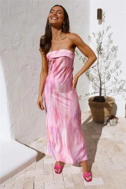 Hello Molly Day Dresses Flirting Game Maxi Dress Pink