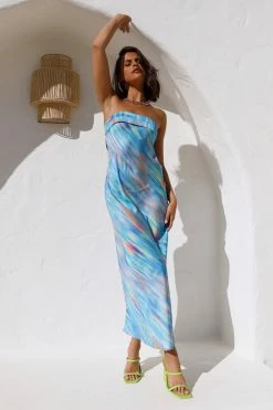 Hello Molly Flirting Game Maxi Dress Blue