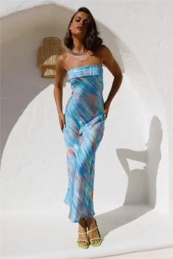 Hello Molly Flirting Game Maxi Dress Blue