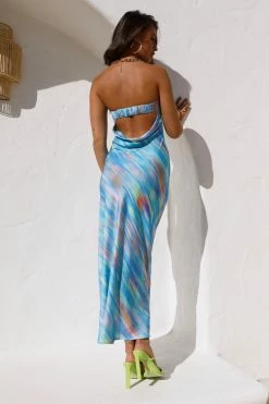 Hello Molly Flirting Game Maxi Dress Blue