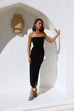 Hello Molly Solar Rays Midi Dress Black