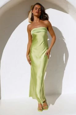 Hello Molly Backless Dresses Run To The Top Maxi Dress Green