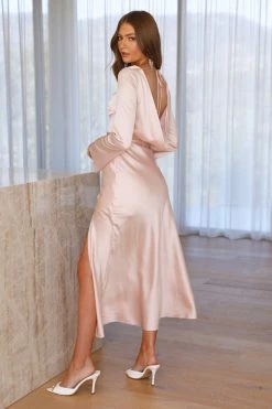 Hello Molly Backless Dresses True Elegance Maxi Dress Pink