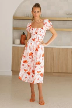 Hello Molly Promises In The Garden Midi Dress Floral Day Dresses