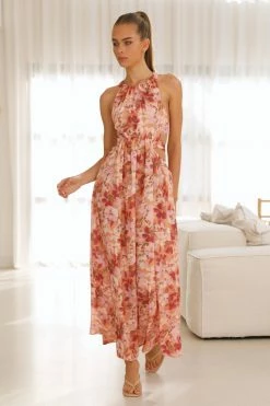 Hello Molly Candy Jar Maxi Dress Orange Backless Dresses