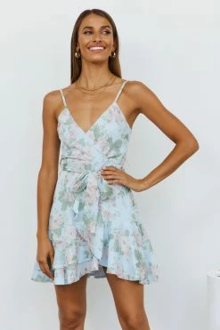 Hello Molly Swoon By You Dress Light Blue Floral Dresses