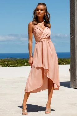Hello Molly Formal Dresses Fuel To My Fire Midi Dress Rose