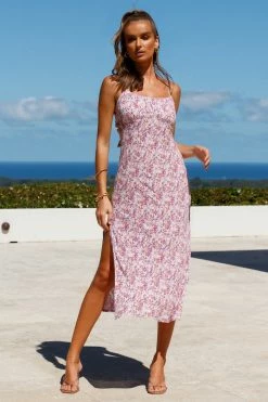 Hello Molly Day Dresses Last Curtain Call Midi Dress Purple