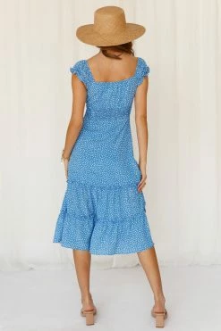 Hello Molly Should Be Loving Someone Midi Dress Blue Day Dresses