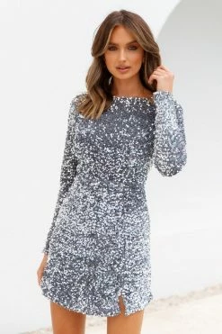 Hello Molly Vibe All Day Dress Silver Backless Dresses