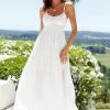 Hello Molly Day Dresses Chain Of Daisies Maxi Dress White