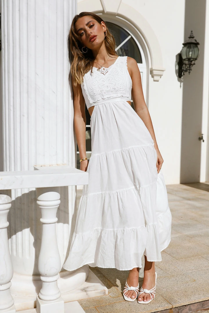 Best Pirce ๐ฏ Hello Molly Maxed Out Maxi ๐ Dress White ๐ฅ 5 Hello Molly Maxed Out Maxi Dress White