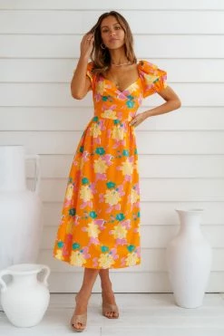 Hello Molly Neon Gardens Midi Dress
