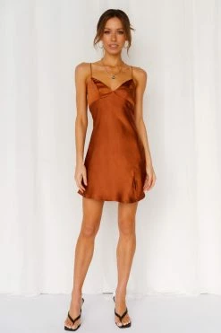 Hello Molly Domina Dress Coffee Homecoming Dresses