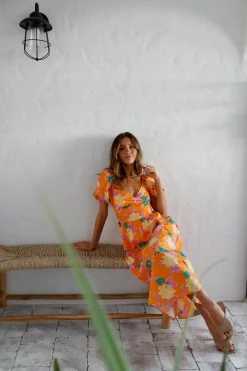 Hello Molly Neon Gardens Midi Dress