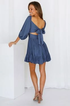 Hello Molly Backless Dresses Composed Moment Dress Midnight Blue