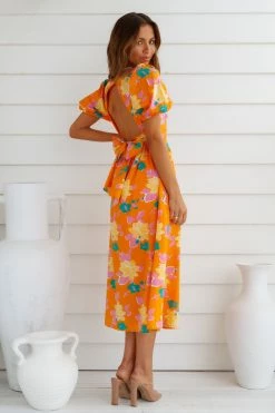 Hello Molly Neon Gardens Midi Dress