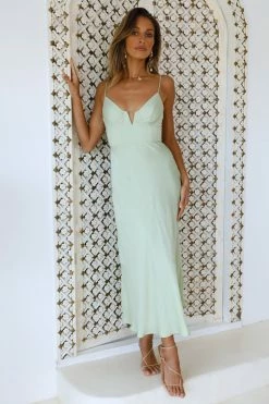 Hello Molly Private Kiss Midi Dress Avocado