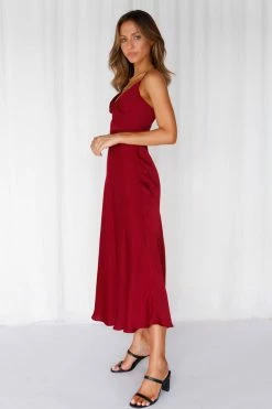 Hello Molly Private Kiss Midi Dress Cherry