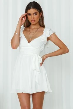 Hello Molly Backless Dresses Wheel Of Fortune Dress White