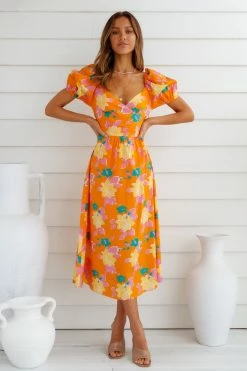Hello Molly Neon Gardens Midi Dress