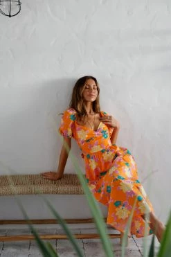 Hello Molly Neon Gardens Midi Dress