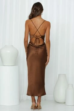 Hello Molly Who Loves You Midi Dress Coffee