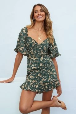 Hello Molly Wild Plans Dress Green