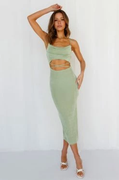 Best deal β Hello Molly Midnight Coffee Midi π Dress Green βοΈ 12 Hello Molly Midnight Coffee Midi Dress Green