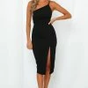 HELLO MOLLY Taking It Back Dress Black Bodycon Dresses