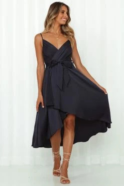 Hello Molly Formal Dresses Fuel To My Fire Midi Dress Navy
