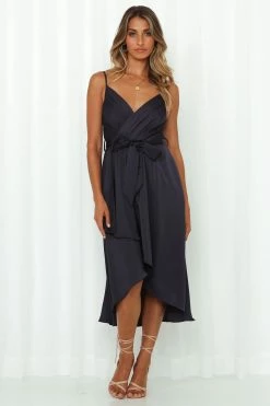 Hello Molly Formal Dresses Fuel To My Fire Midi Dress Navy