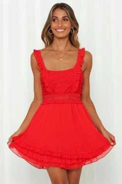 Hello Molly Day Dresses Early Riser Dress Red