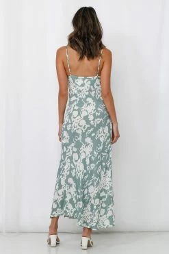 Hello Molly Floral Dresses Bridal Party Midi Dress Sage