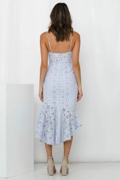 Hello Molly Back In The Habit Midi Dress Baby Blue