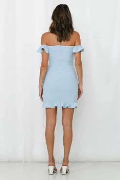 HELLO MOLLY Winks And Kisses Dress Blue Bodycon Dresses