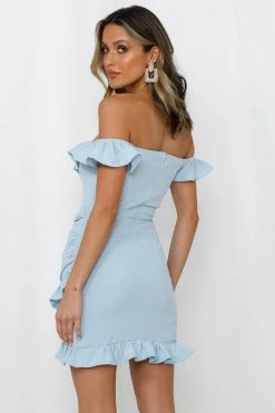 HELLO MOLLY Winks And Kisses Dress Blue Bodycon Dresses