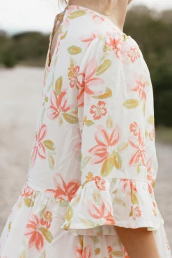 HELLO MINI Twirling In Tulips Dress White