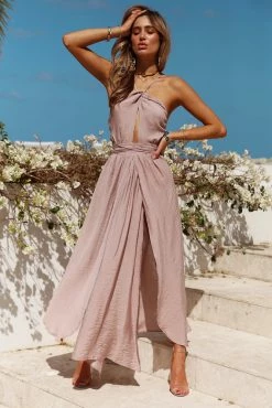 Hello Molly Stop Motion Maxi Dress Mocha Day Dresses