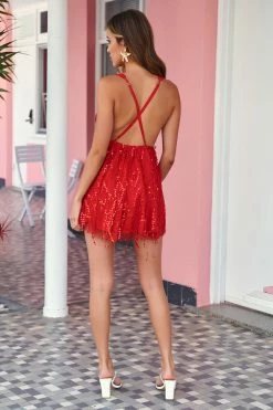 Hello Molly Homecoming Dresses Try Your Luck Dress Red