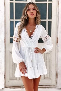 Hello Molly Way We Smile Dress White Backless Dresses
